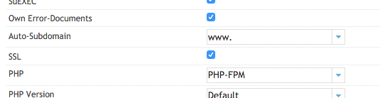Enabling the SSL checkbox